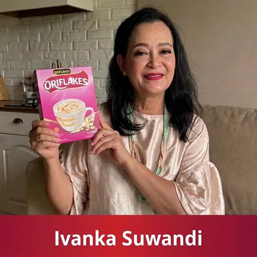 Ivanka Suwandi mengkonsumsi Oriflakes